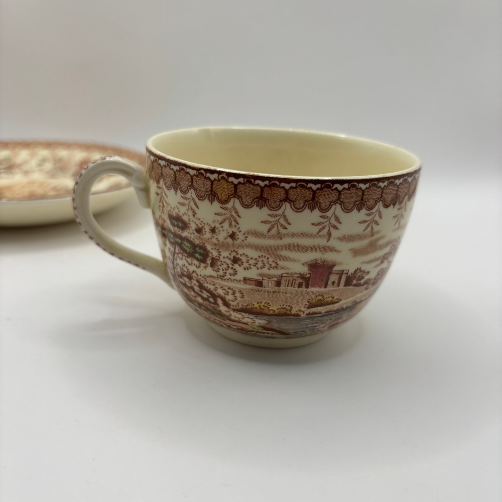 Vintage Ridgway Woodland Brown Teacup‎ and Saucer Set Made in England - Picture 9 of 13